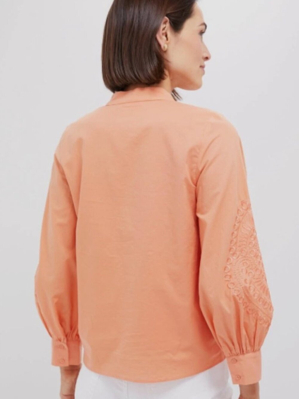 Tuckernuck HYACINTH HOUSE Size XXL Orange Peach Embroidered Wisteria Blouse NEW! - Picture 2 of 9